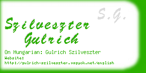 szilveszter gulrich business card